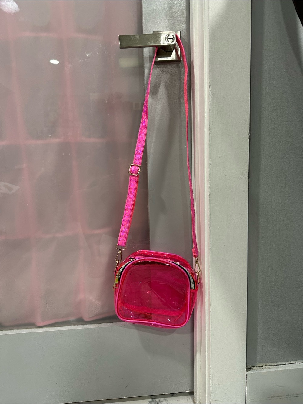 Amazon Clear Hot Pink Crossbody Bag for Women